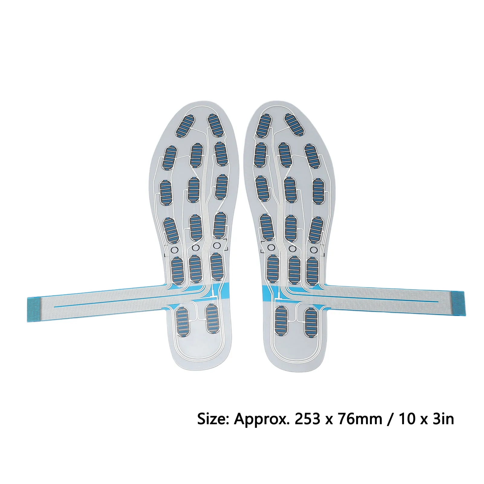 Thin Film Foot Pressure Sensor 1 Pair High Accuracy 16 Sensing Area Pressure Transducer Shoe Insole for Step Counting