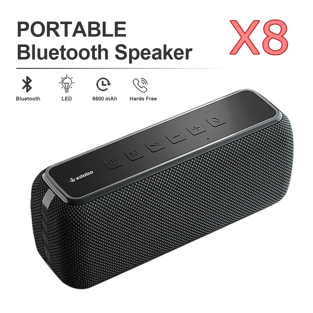 

XDOBO X8 60W Portable Bluetooth Speakers Bass Subwoofer Wireless Subwoofer Waterproof TWS 6600mAh Power Bank Suporrt USB/TF/AUX