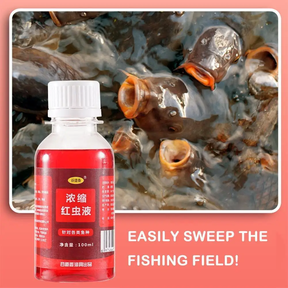 100Ml Fishbait Ad Alta Concentrazione Per Trota Merluzzo Carpa Bass Strong Fish Attractant Concentrato Red Worm Liquid Fish Bait Aggiungi Z8E7