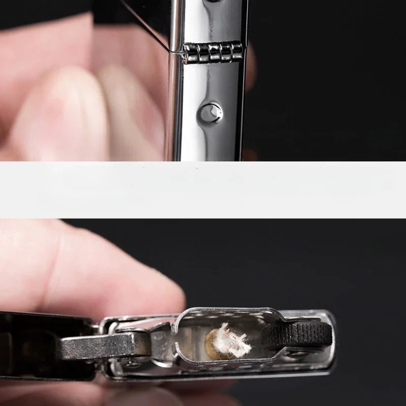 Zoro Ultrathin Kerosene Lighter Creative Retro Pure Copper Shell Windproof Brass Oil Engine Cigarette Lighter Men Gifts kerosene lighter cigarette lighter