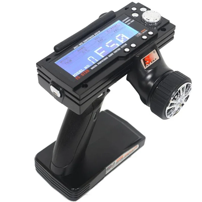 Détail des poignées et du volant de l'émetteur RC GT3B 3 Canaux 2.4GHz AFHDS