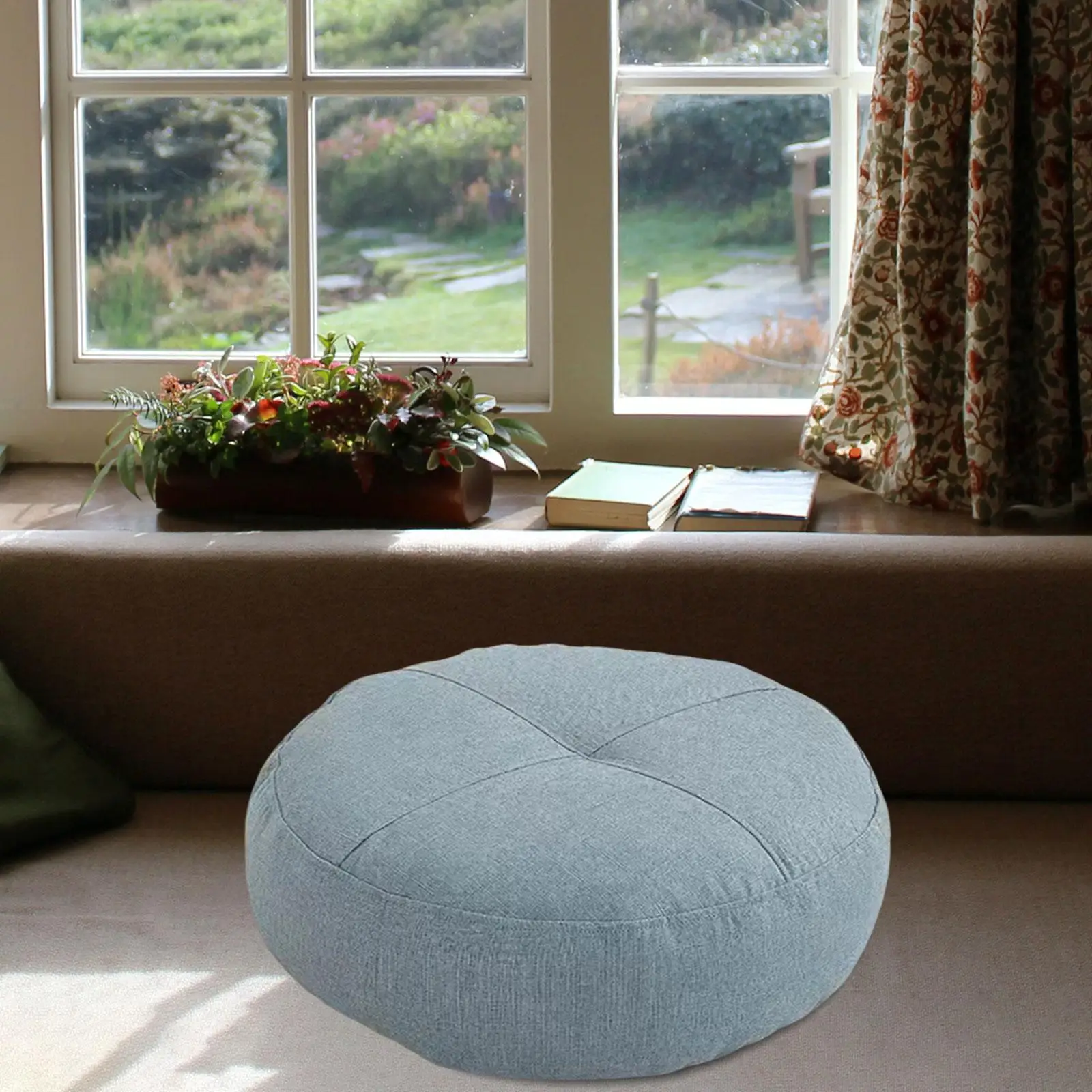 Round Floor Pillow Comfortable Premium Meditation Floor Pillow for Floor Seating Adults Kids Chair Sofa Living Room Balcony