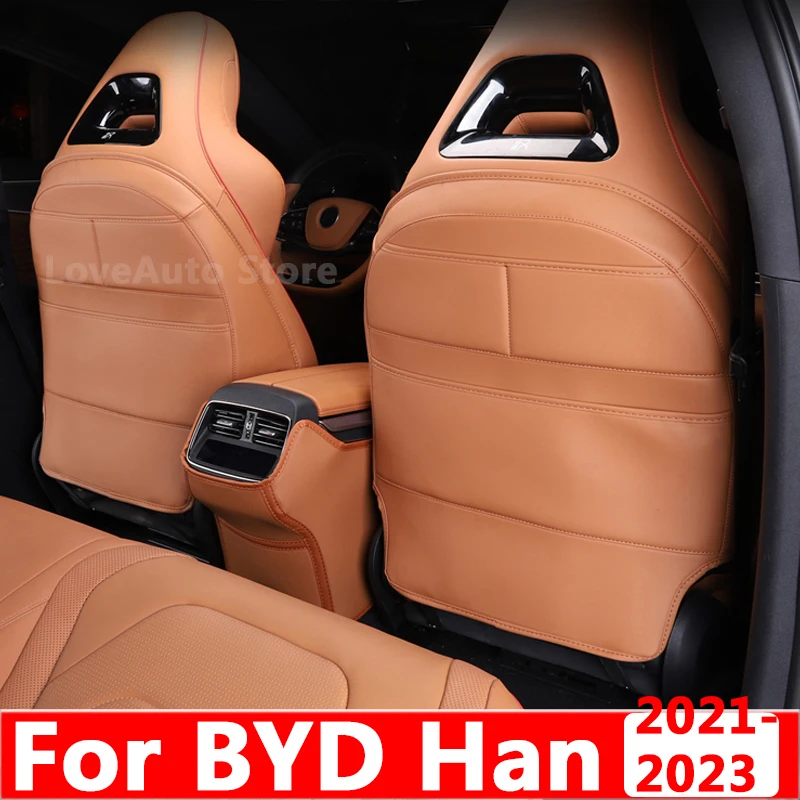 

For BYD HAN DM EV 2021 2022 2023 Car All Inclusive Rear Seat Anti-Kick Pad Rear Seats Cover Back Armrest Protection Accessories
