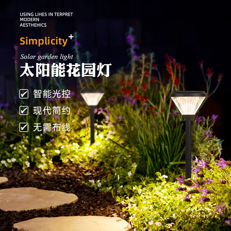 

LED Creative New Solar Lawn Lamp Outdoor Chinese Courtyard Lamp Modern Garden Lamp Villa Floor Lamp Garden