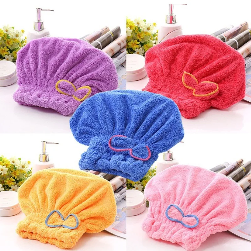 Microfiber thick coral fleece absorbent quick-drying cap confinement cap women's bag turban shower household dry hair towel dry hair cap,womens turban headwear