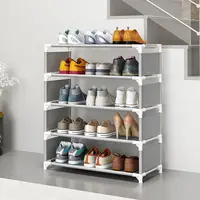 Multi-layer Steel Pipe Assembly Dustproof Shoe Cabinet 2