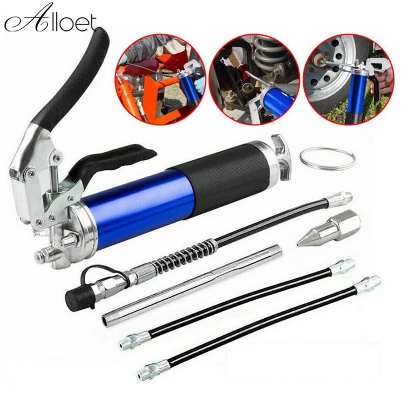 

Electric Grease Gun 400CC Manual Grip Grease Gun Car Handheld Lubricating Oil Filling Tool Set with Flexible Hose