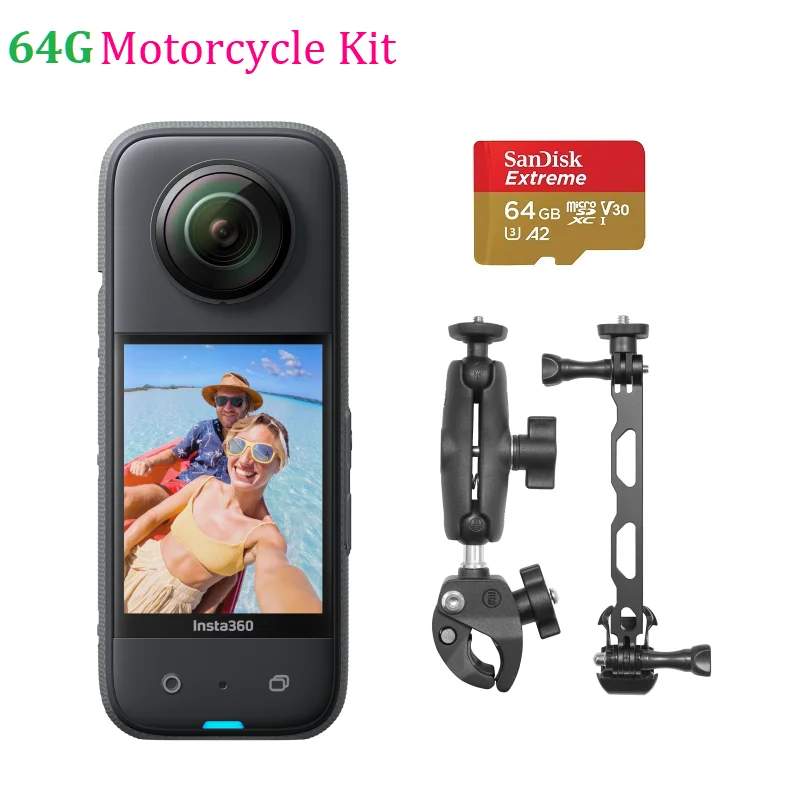 ビデオカメラ insta360 Insta360-オートバイ用アクションカメラ,ビデオ録画,5.7k,防水