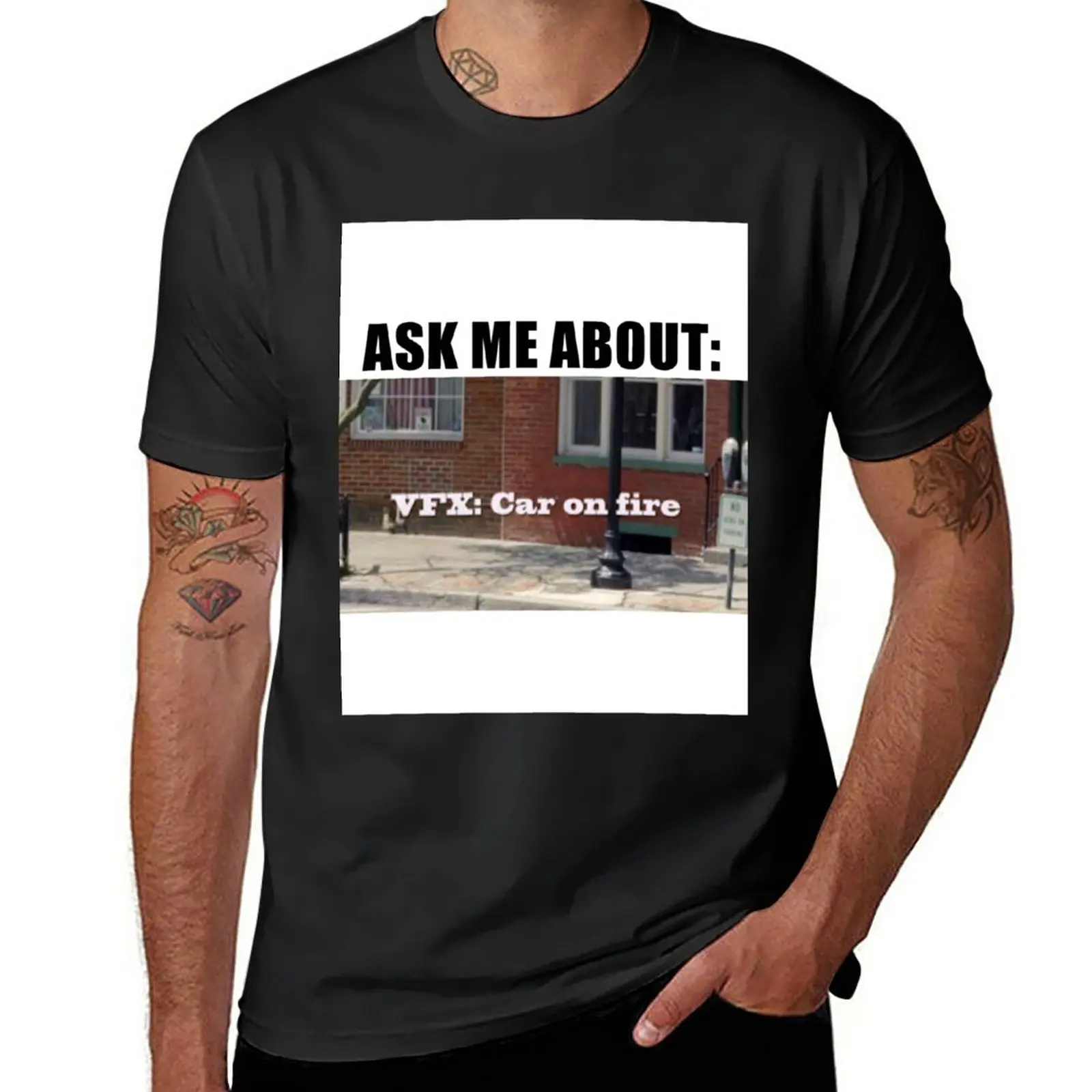 

VelocipastorVFX:car on fire T-Shirt graphics sweat mens plain t shirts