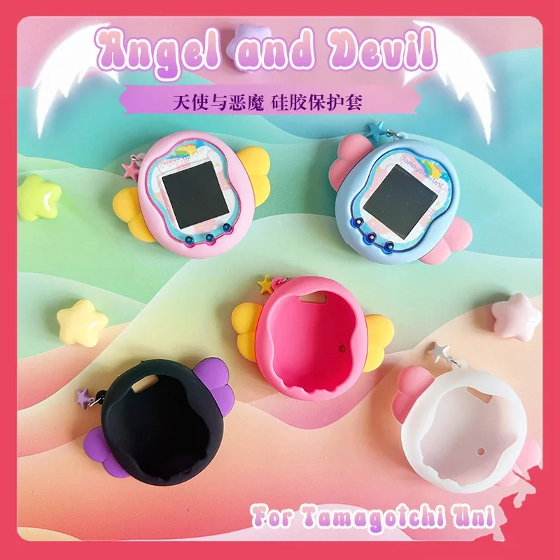Bandai tamagotchi uni electronic pet angel and devil silicone