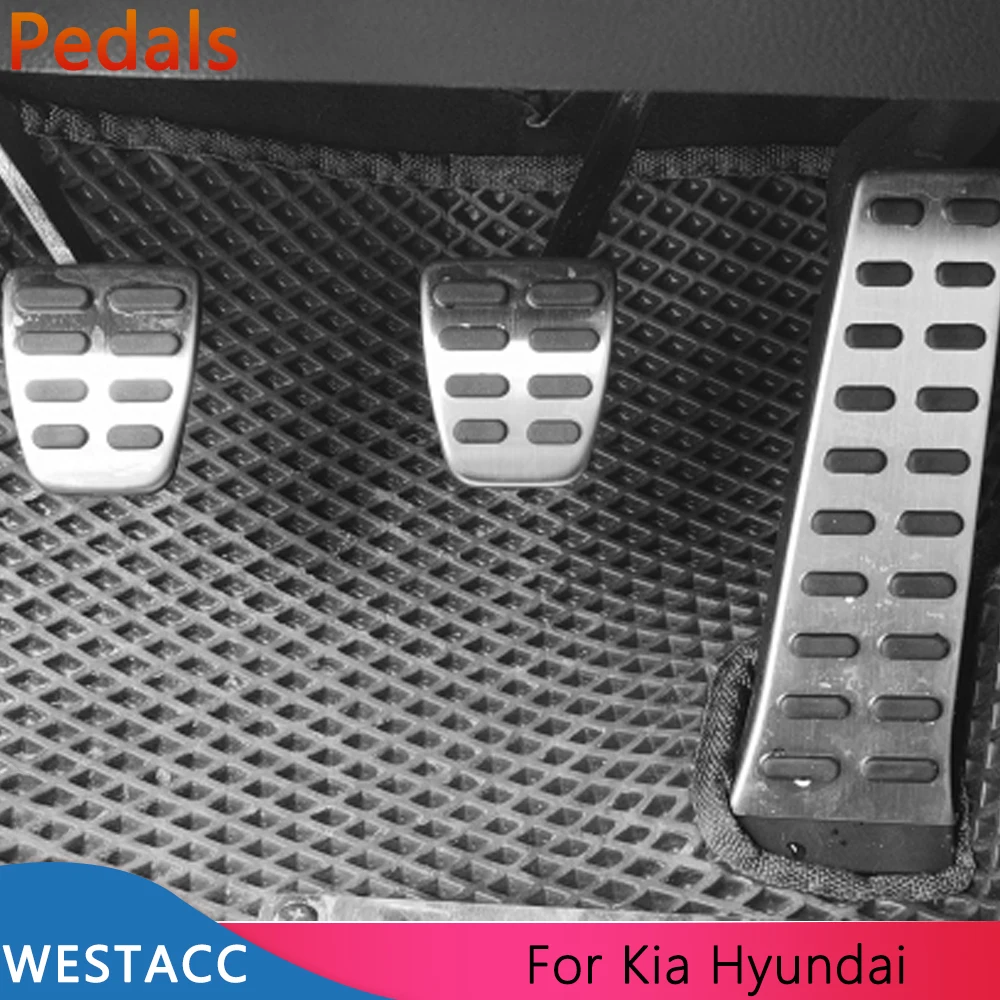 Car Accessories Car Pedals Pedal Cover Car Gas Brake Pedals Cover for Hyundai Sonata Santa Fe Tucson IX35 I40 Elantra for Kia Sorento Sportage Optima K3 K5 2010-2015