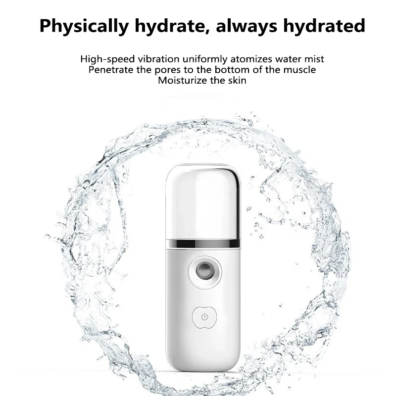 Nano Spray Water Supply Steamer Cleaner Face Fogger Facial Deep Cleaning Face Sprayer Machine Beauty Steaming USB Rechargeable atomizing sprayer,water sprayer