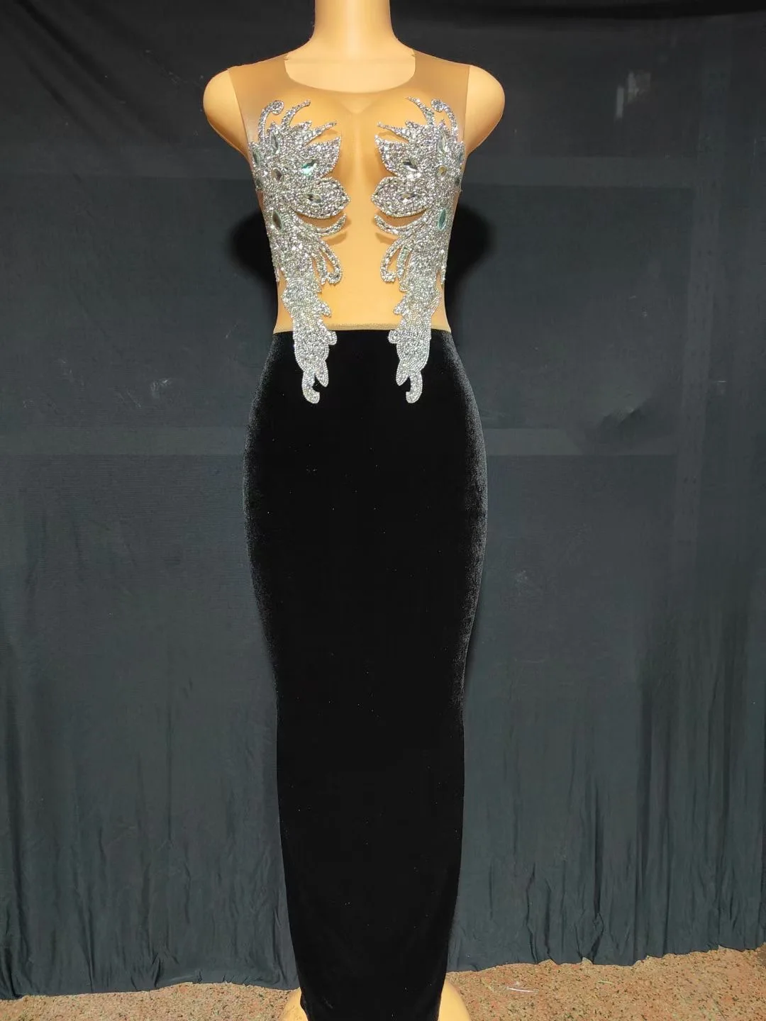 Women Long Sleeve Sexy Shinning Tassels Rhinestone Bodycon Bodysuit High Stretch Bar Dancer Nightclub Stage Wear Birthday Outfit