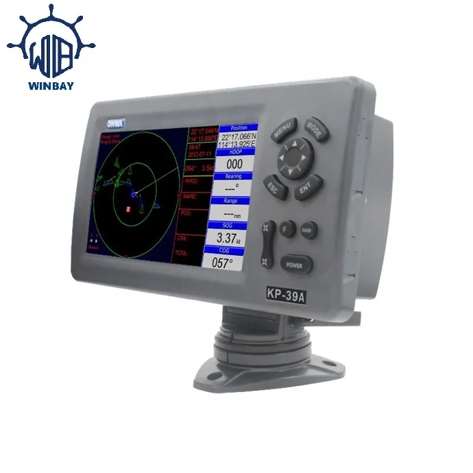 새로운 KP-39A LCD 7인치 ONWA GPS 차트 플로터 내장형 클래스 B AIS 트랜스폰더 업그레이드 버전