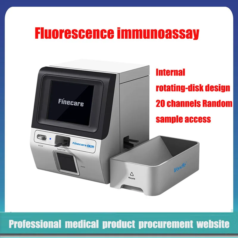 Wondfo finecare 3 plus FS-205 fluorescence immunoassay 20 channels rapid quantitative test analyzer