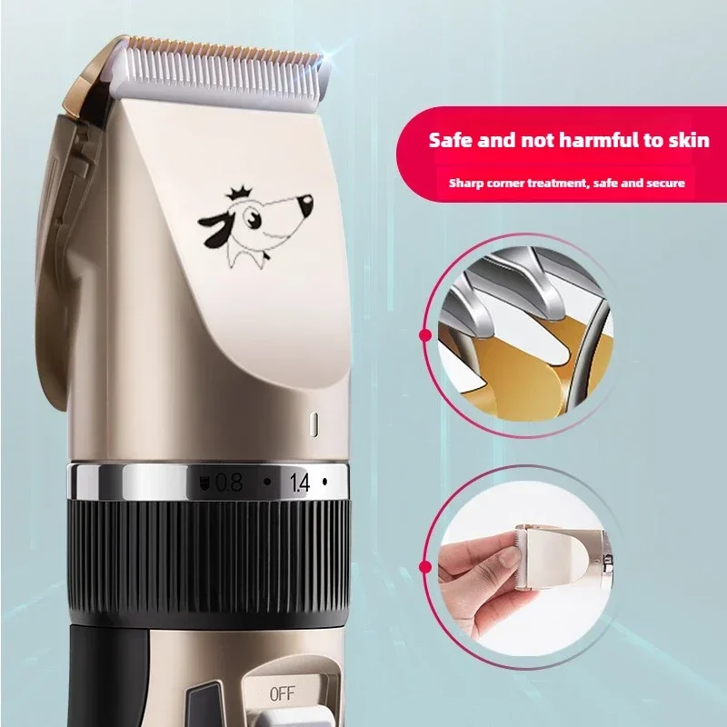Cat Dog Hair Clipper Grooming Kit Rechargeable Pet Hair Trimmer Shaver Set Animals Cutting Machine Low-Noise