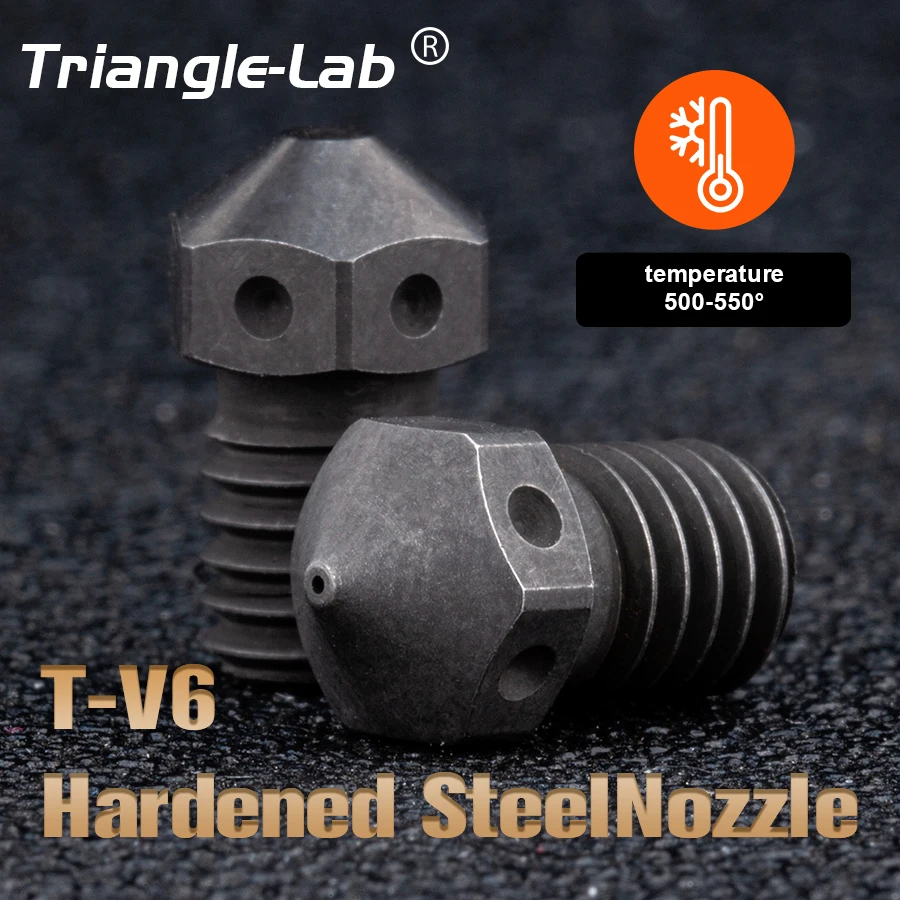 Boquilla Trianglelab A2 de acero endurecido V6, filamento de fibra de carbono PEI PEEK compatible con extrusora de matriz v6 HOTEND Dragon RAPIDO