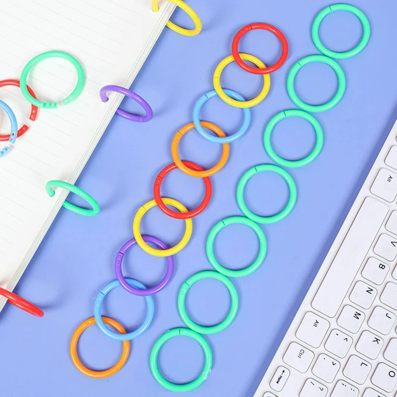 Plastic Ring Binder 20Pcs/Set 15-39mm DIY Albums Loose-leaf Book Hoops Opening