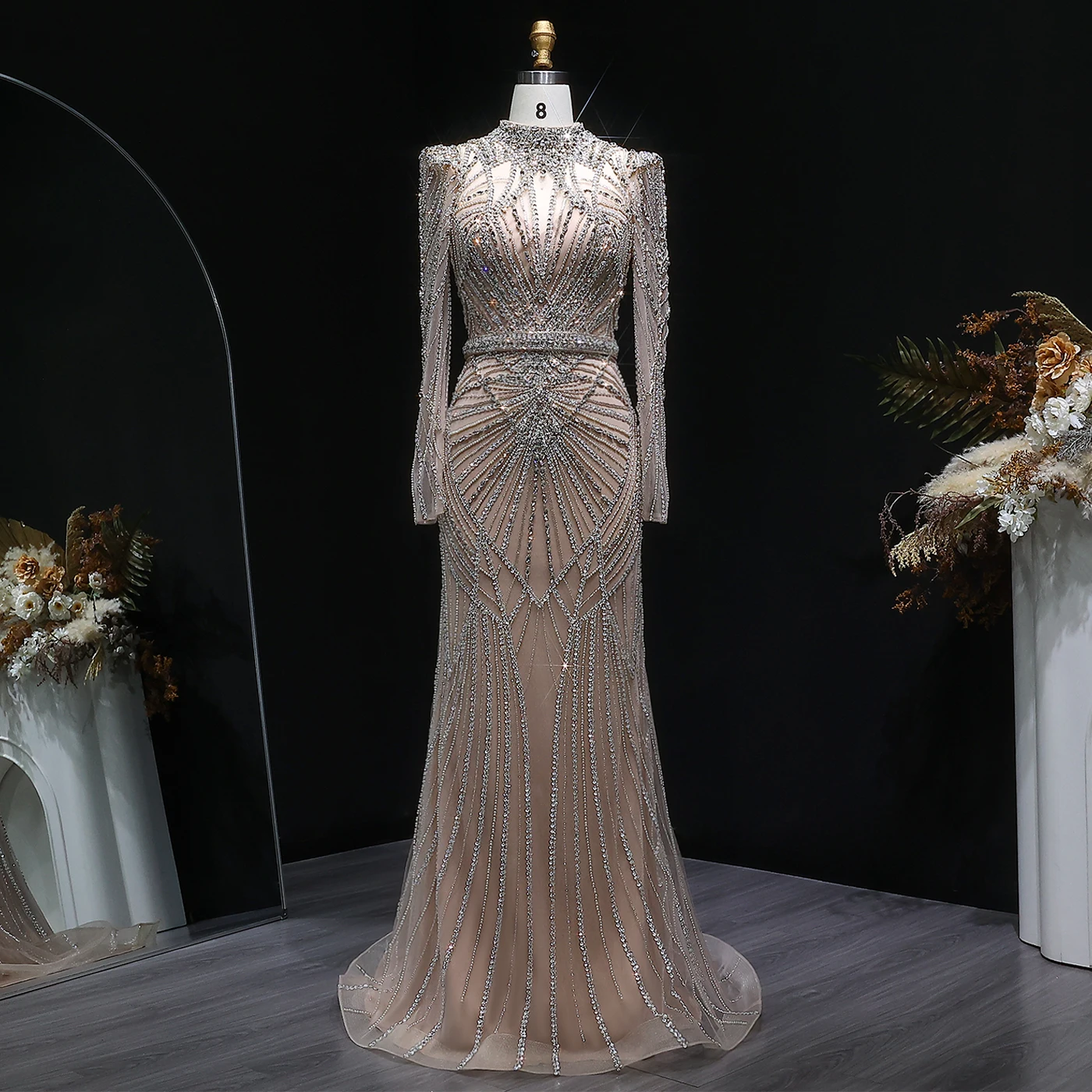 Sharon Said Luxury Wine Red Evening Dress with Pearl Crystal Beaded Elegant  Champagne Women Formal Party Gowns SS186 Customized - AliExpress 320