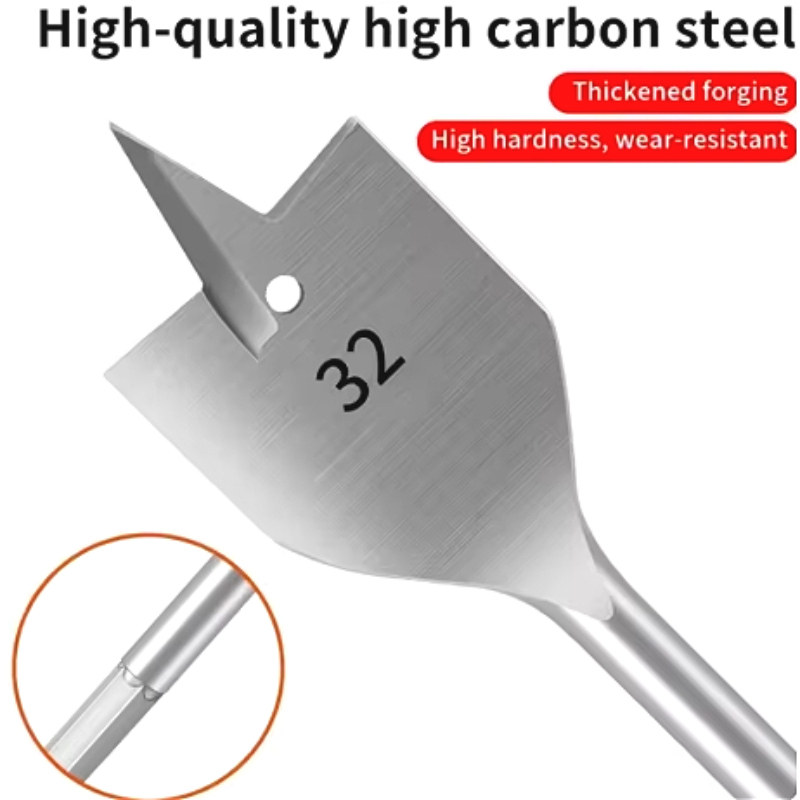 Woodworking Three-point Bit Flat Drill Bits Set Drawer Door Lock Boring Tool Wood Board Flat Drill Hole Enlarger Combination