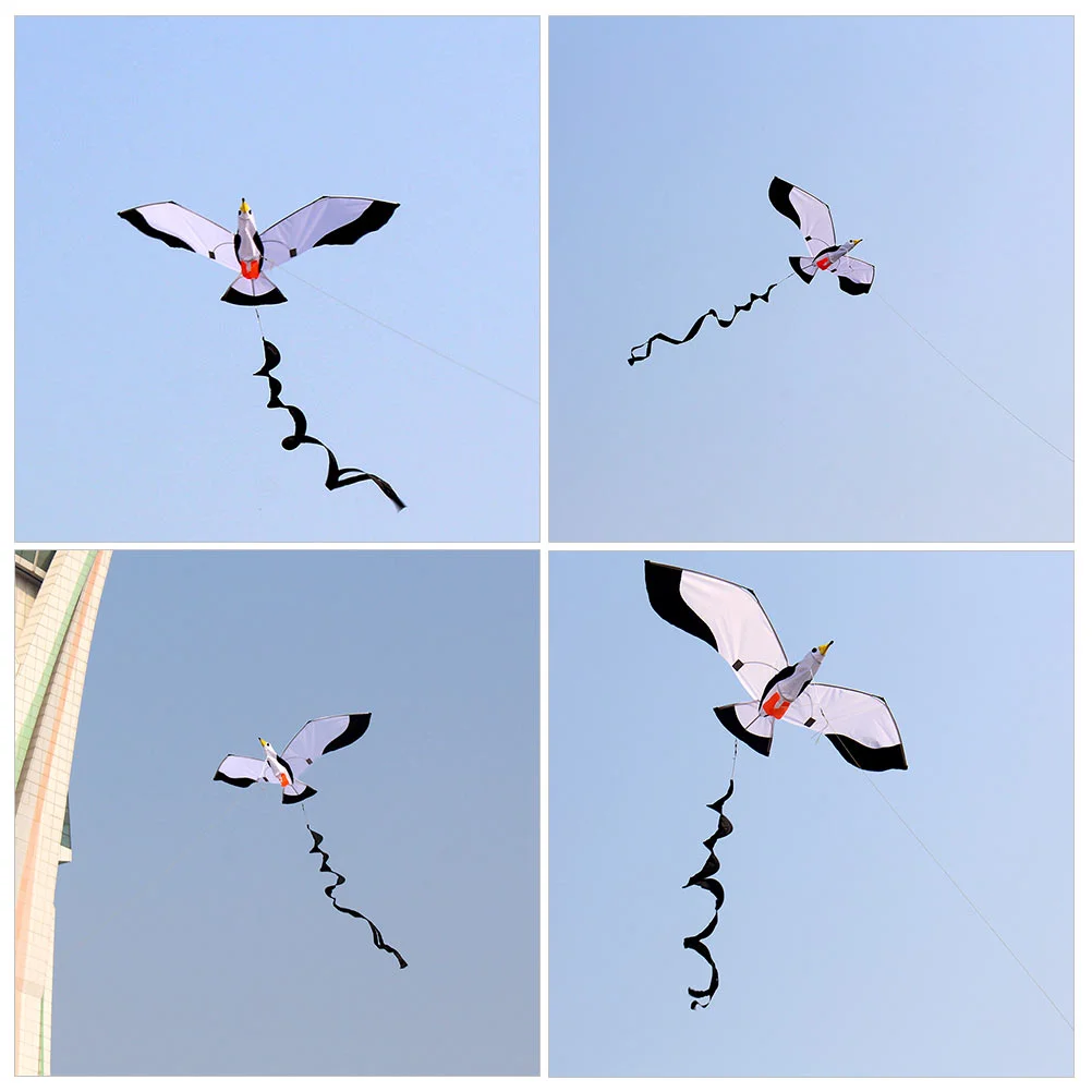 3D Seagull Kite Kids Kites Toy Cloth Outdoor with Long Tail Toys Games Children’s for Funny 6