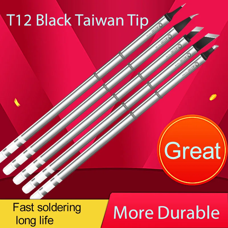 

Taiwan Black T12-KU/K/BC2/J02/ILS Soldering Tip Welding Head for all T12 High-grade Series Soldering Station