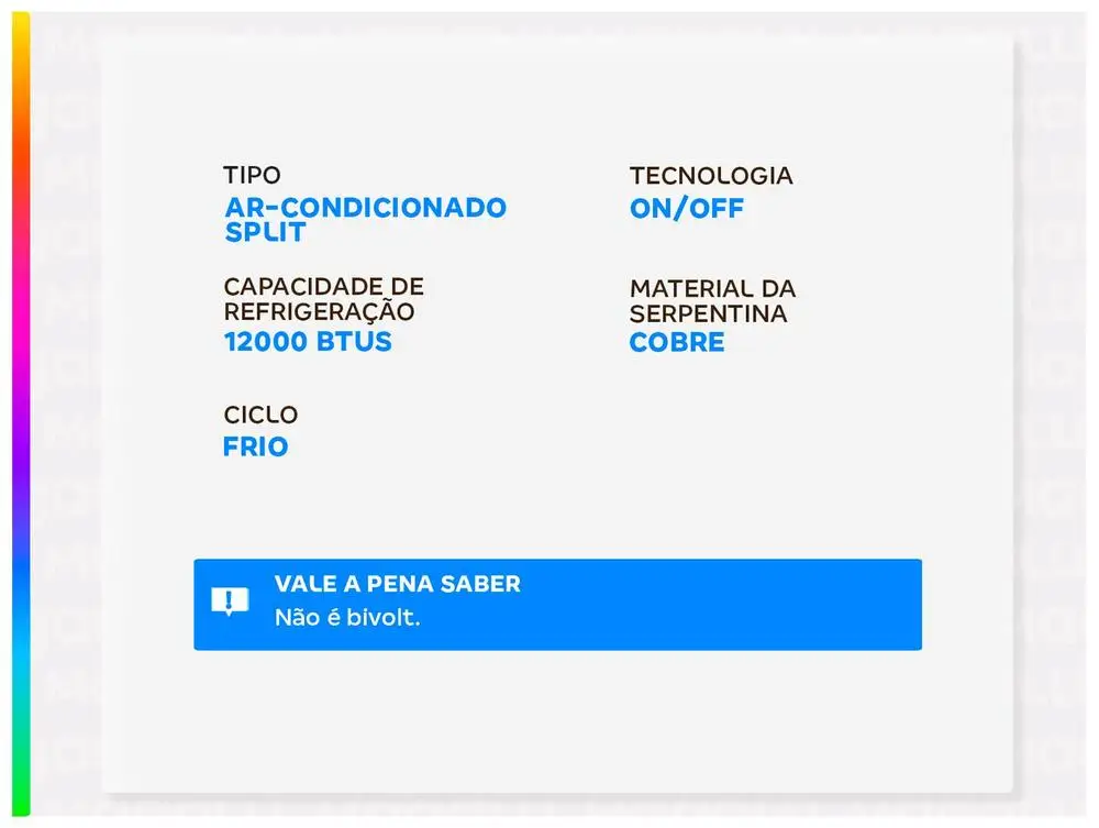 Ar-condicionado Split 12000 BTUs Philco Frio PAC12FI - 220V 3