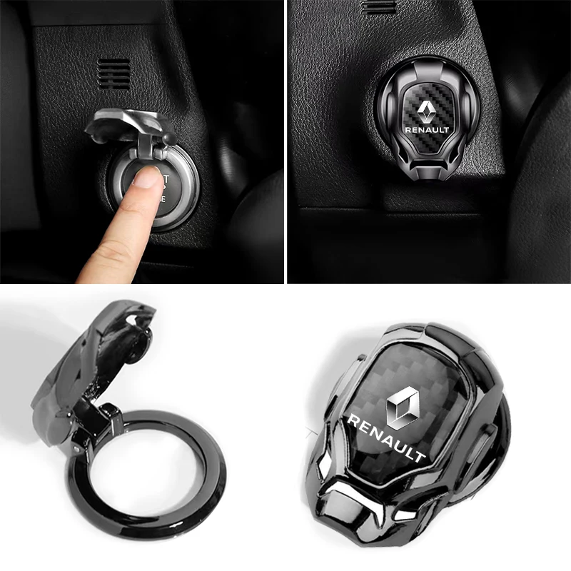 Car One-click Start Interior decoration Car start button decoration for Renault Megane 2 3 4 Twingo Clio Talisman Captur Trafic