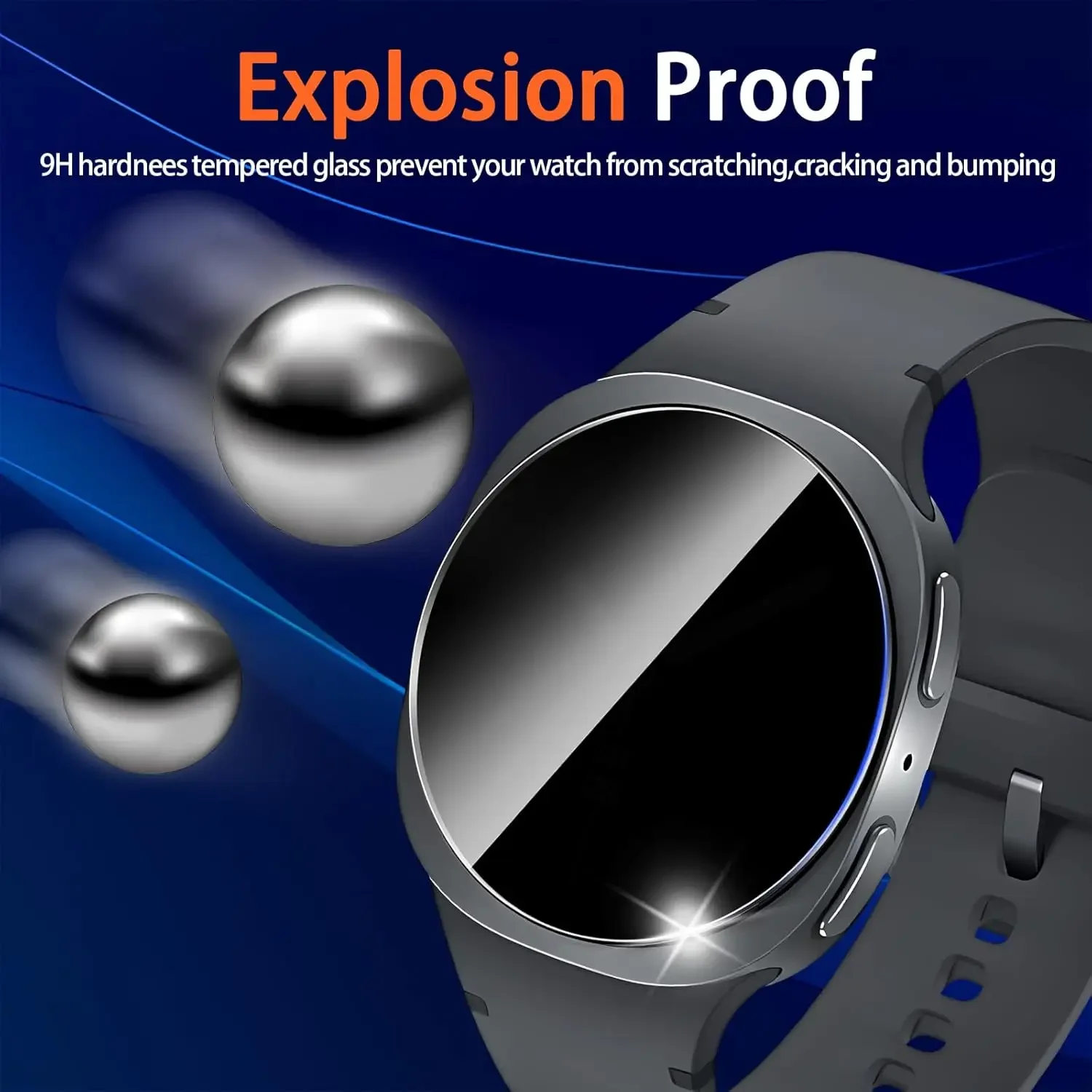 Anti-Peeing Tempered Glass for Samsung Galaxy Watch8 40/44mm Classic 46mm Ultra 2025 Privacy Screen Protector Auto Installation