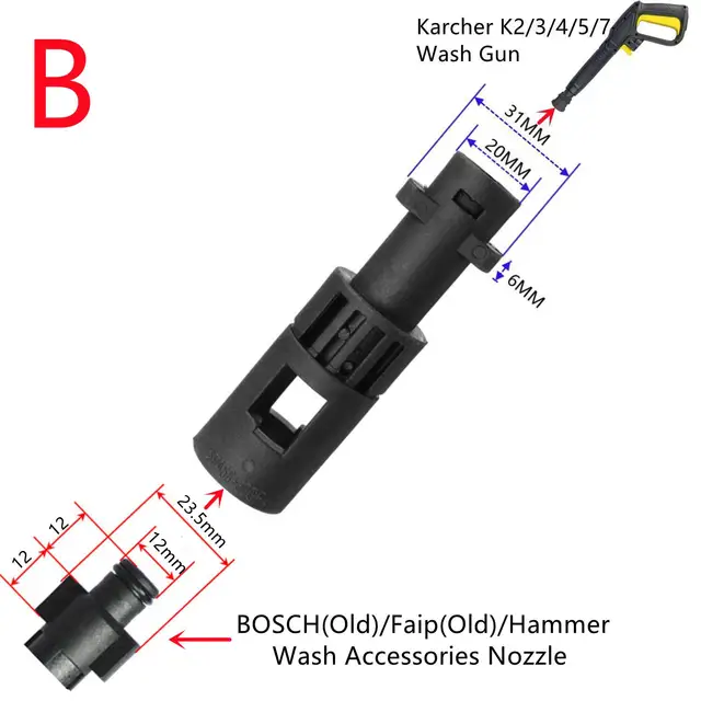 Adapter A Karcher K Sorozatú Pisztoly Használatához Lavor/Parkside/Sterwins/Greenworks/Kalapács Nyomás Alatt Álló Kiegészítők Konverteréhez - Image 6