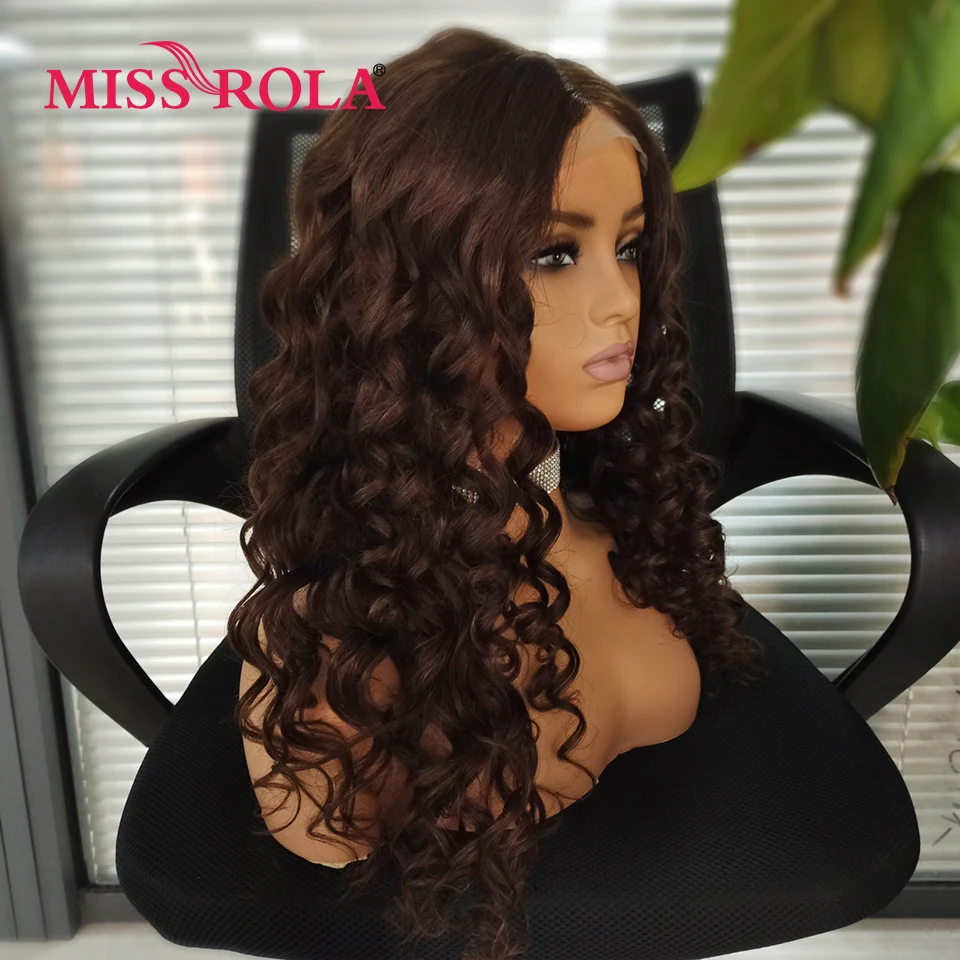 Miss Rola Peruanische Echthaar-Perücken 180% Dichte 4x4 Lace Closure Perücke 13x1 Loose Wave Haarperücke Remy Vorgezupft Mit Baby Hair – Detail 11