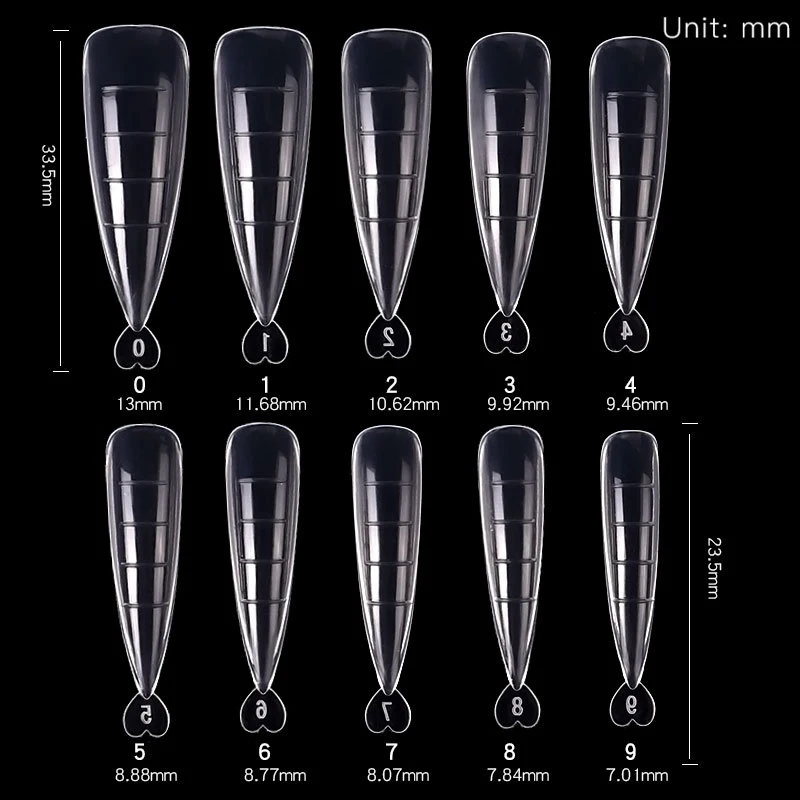 Nail Forms 100Pcs Quick Building Dual Nail Extension Full Cover Finger Art Tool