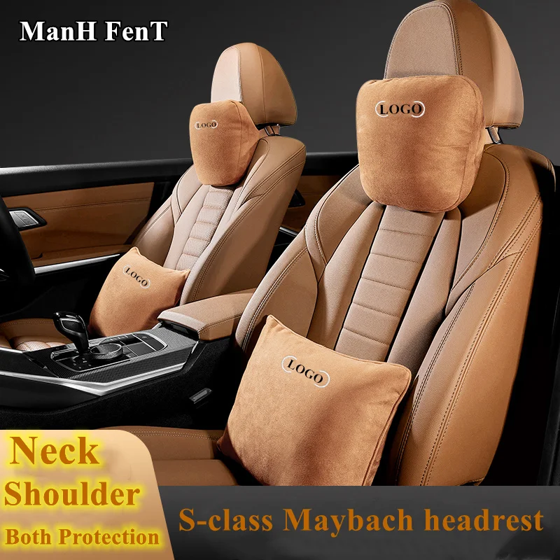 For Audi Car Pillow Neck Rest Cushion Waist Headrest Support Seat / Maybach S Class A3 A4 A5 A6 A7 A8 Q2 Q3 Q5 Q7 RS |