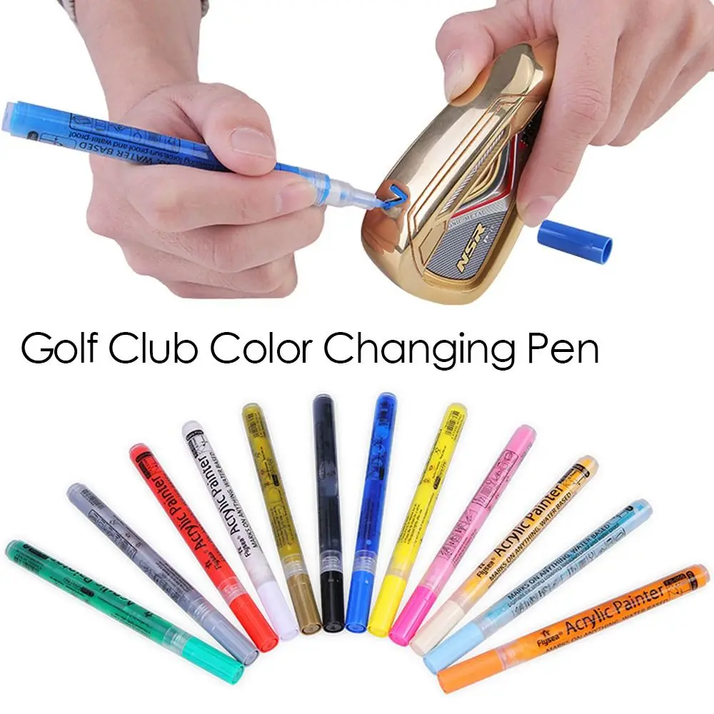 

Multicolor Sunscreen Golf Accesoires Color Changing Pen Acrylic Painter Ink Pen Golf Club Pen