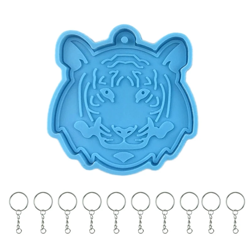 

Big Earrings Mold Keychain Silicone Mold with Hole Keyring Pendant Handmade Mold Valentine's Day Birthday Gift Jewelry