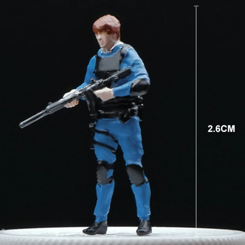 

1/64 Swat Series Resin Craft Toys Microfilm Photography DIY Scene Decor Miniature Figurines Sand Table Desktop Ornaments
