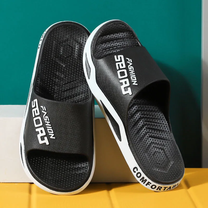Zapatillas de verano para hombre, informales, con suela de EVA, suaves, para exteriores, playa, antideslizantes, ligeras, impermeables, con plataforma, sandalias de interior para hombre