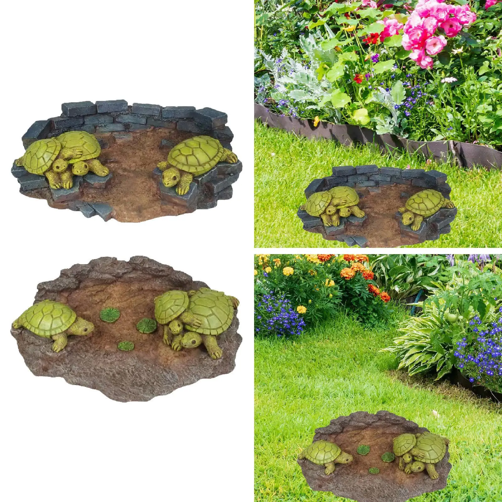 Gutter Downspout Yard Animal Sculpture Patio Decorative Turtle Splash Block