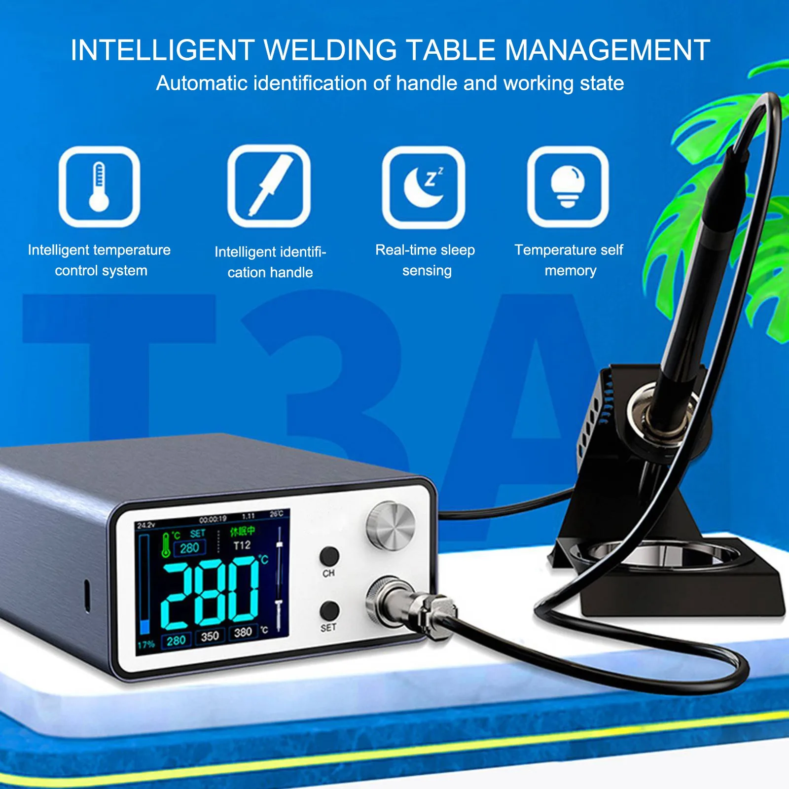 200W Intelligent Soldering Station Heating Up In A Few Seconds Precision T245 T12 Electric Soldering Iron