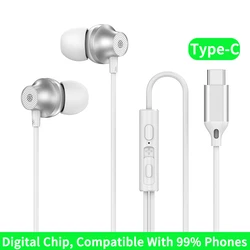 High-Fidelity Wired In-Ear Earphones with 9D Surround and Deep Bass (Type-C White)