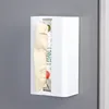 Magnetic Refrigerator Shelf with Tissue Holder - Multi-Purpose Kitchen Organizer Black/White Space Saving Design Easy Install 2