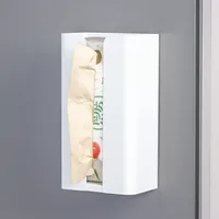 Magnetic Refrigerator Shelf with Tissue Holder - Multi-Purpose Kitchen Organizer Black/White Space Saving Design Easy Install 2