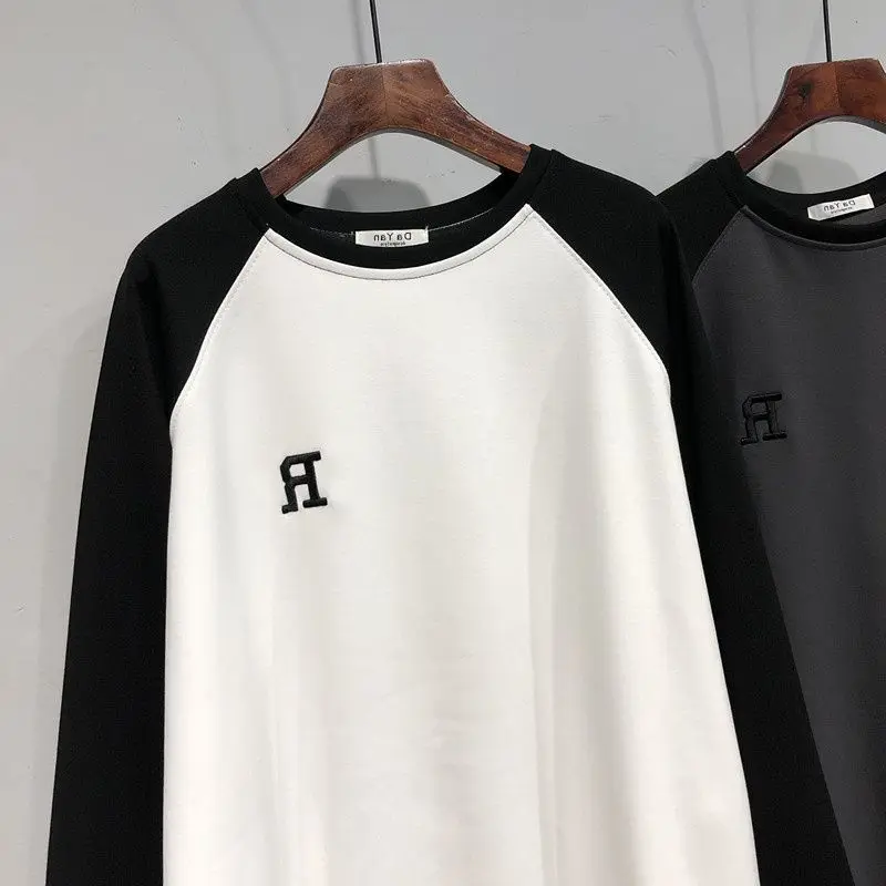 

2023 Autumn and Winter Women's Pullover Round Neck Fashion Loose Casual Elegant Commuter Embroidery Letter Long Sleeve Tops