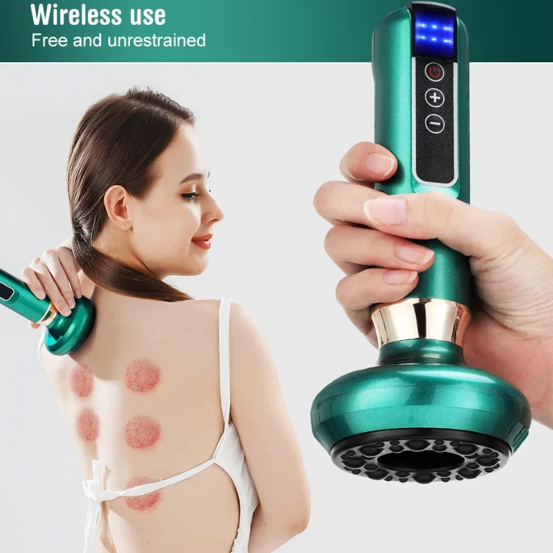 Portable Electric Cupping Massager Vacuum Suction Cup Anti Cellulite Beauty Health Scraping Infrared Heat Body Slimming GuaSha
