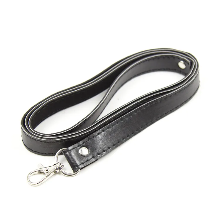 PU-Leder-Schleppkette, Leine mit Hakenhalsband, Handfesseln, Zubehör, BDSM-Bondage-Sklavenrolle_voghion.com