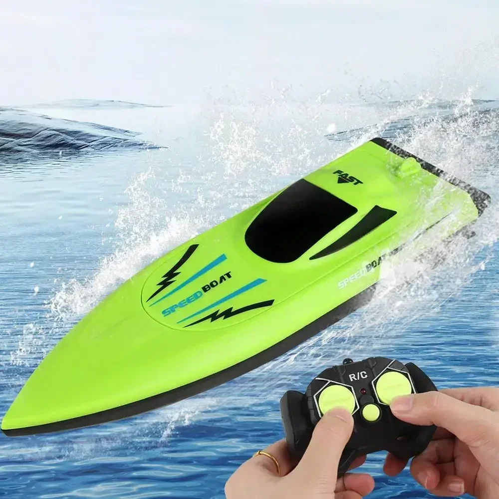 High Speed RC Boat Remote Control - Waterproof Kids Pool Racing Toy for Outdoor Lakes & Ponds Ideal Birthday Gifts For Kids Boys
