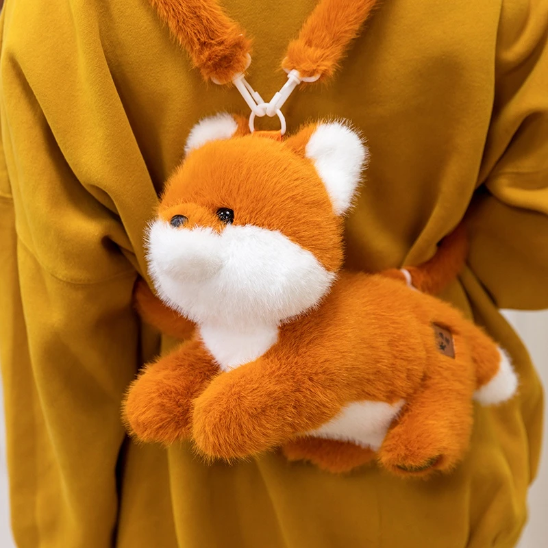 Hot Schnauzer Dogfox Backpack Super Soft Fashionable Decoration Shoulder Bag Kids Cartoon Animals Dolls Christmas Halloween Gift