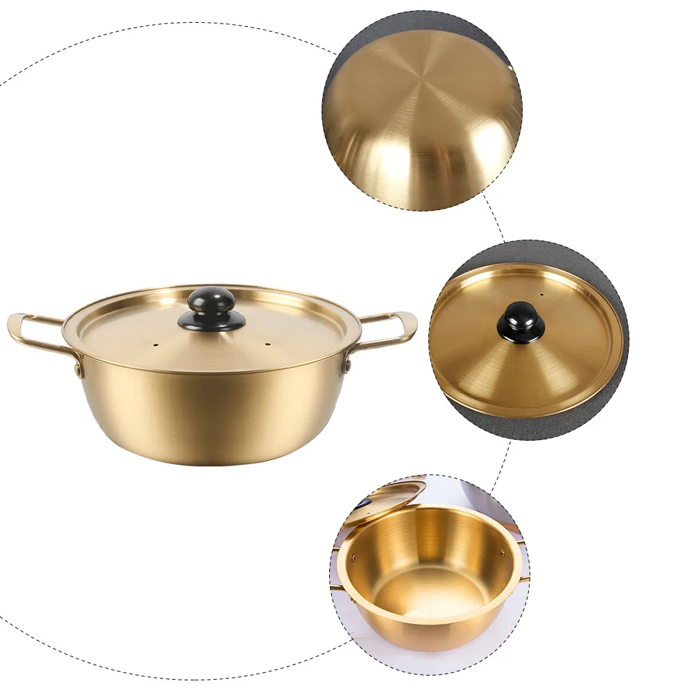 

1Pc Korean Ramen Pot Non Stick Pot Stock Pot with Cover Korean Noodle Pot