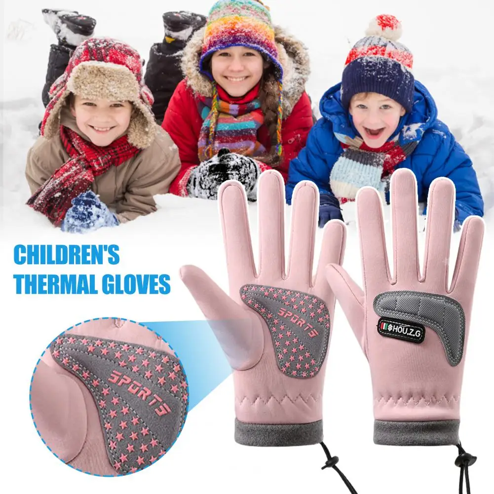 

Silicone Non-slip Gloves Children Warm Gloves Waterproof Snow Gloves for Kids Non-slip Warm Protection for Skiing Cycling