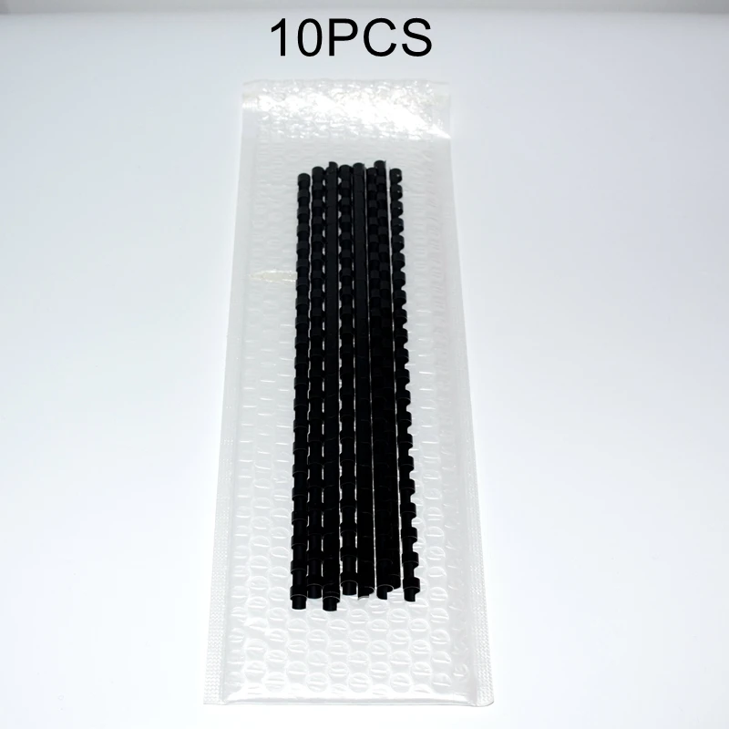 10개/세트 리드스타 PVC 블랙 바인딩 에이프런 21개 루프 6-51mm 20-450매 A4 바인딩 에이프런 콤 바인딩 링 플라스틱 콤
